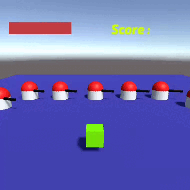 Animation de la tourelle tirant des projectiles