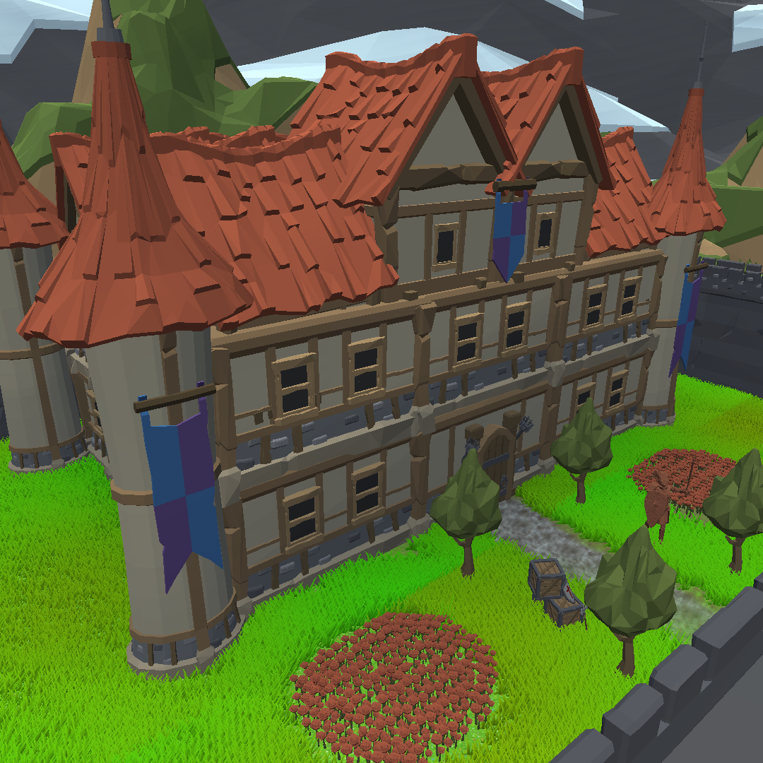 Vue du château perché sur la colline